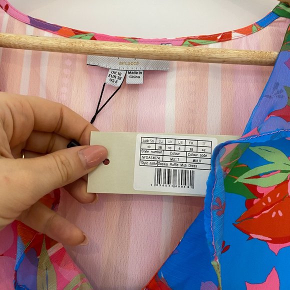 Never Fully Dressed: Saskia Ruffle Midi Dress | size 10 - Picture 9 of 10